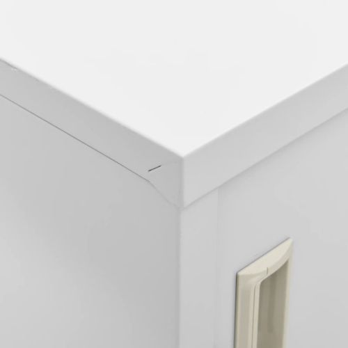 Заключващи се шкафове, 5 бр, светлосиви, 90x45x92,5 см, стомана