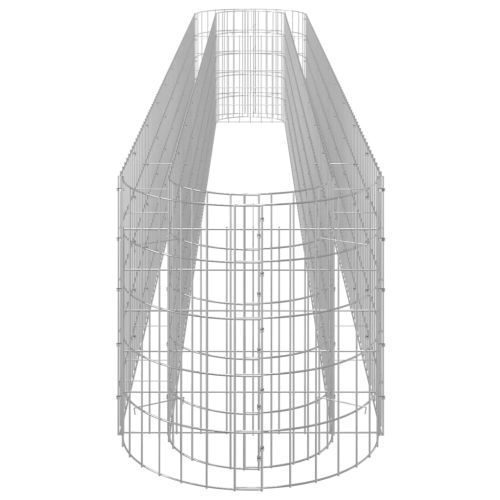 Габион повдигната леха, поцинковано желязо, 400x50x50 cм