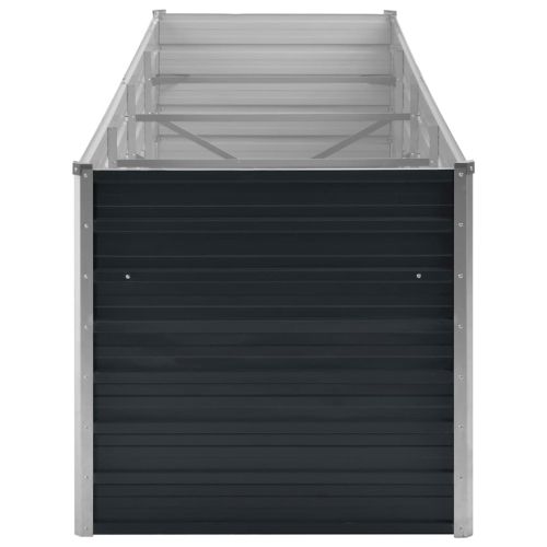Градинска висока леха антрацит 320x80x77 см поцинкована стомана