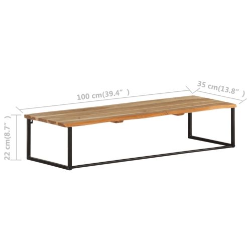 Закачалка с "живи" ръбове, 100x35x22 см, акациево дърво масив