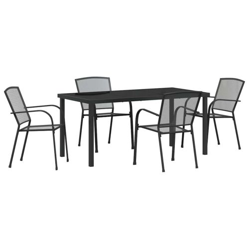 Комплект за хранене в градината 5 pcs Антрацит