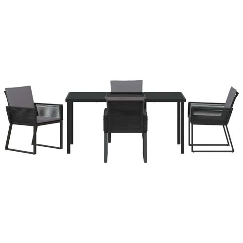 Комплект за хранене в градината 5 pcs Черно