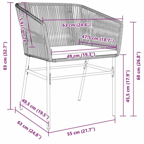Комплект за хранене в градината с възглавница 5 pcs Кафяво