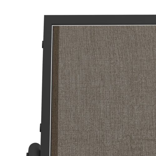 Градинска пейка кафява 120,5x76x86,5 см текстилен и стомана