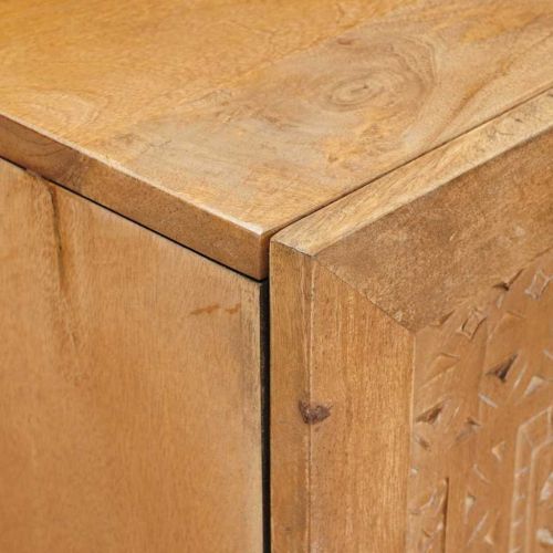 Висок шкаф Светлокафяво 60 x 33 x 100 см мангово дърво масив