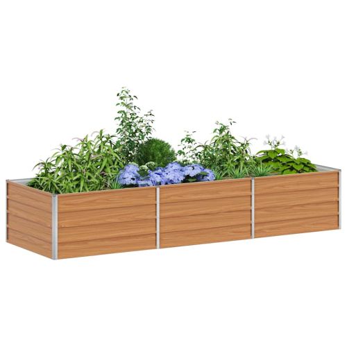 Градинска повдигната леха Светло кафяво 240 x 80 x 45 cm