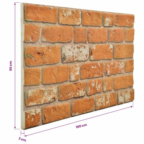 Стенни панели 10 pcs Тухла 100 x 50 cm EPS пяна