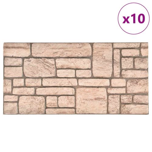 Стенни панели 10 pcs Бежово 100 x 50 cm EPS пяна