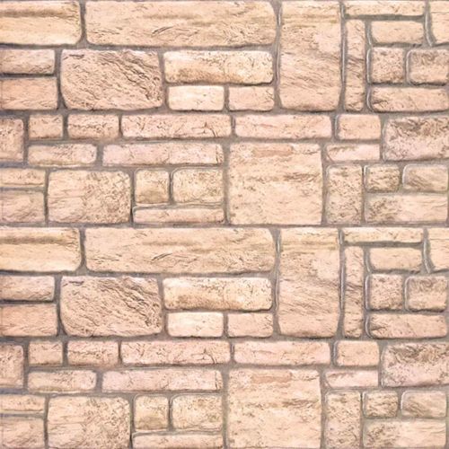 Стенни панели 10 pcs Бежово 100 x 50 cm EPS пяна