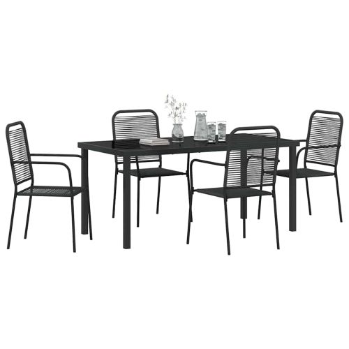 Комплект за хранене в градината 5 pcs Черно