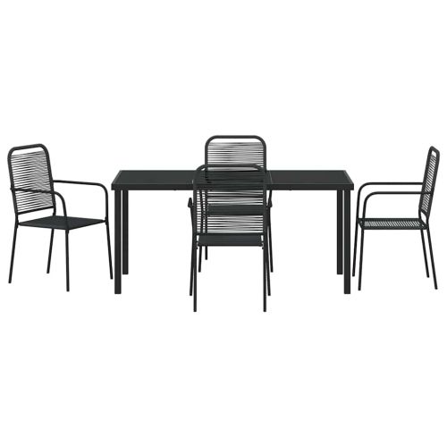 Комплект за хранене в градината 5 pcs Черно