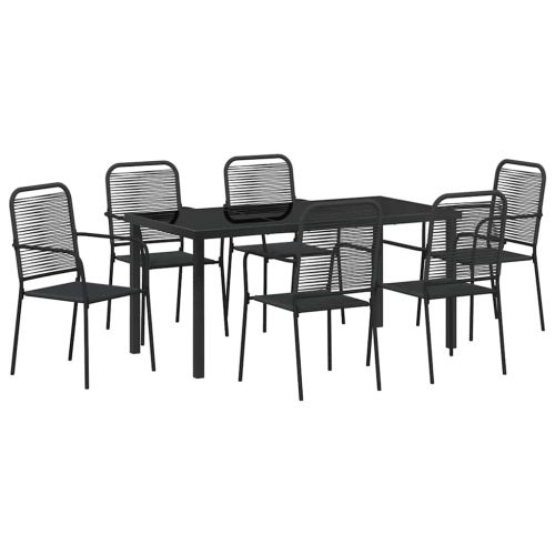 Комплект за хранене в градината 7 pcs Черно