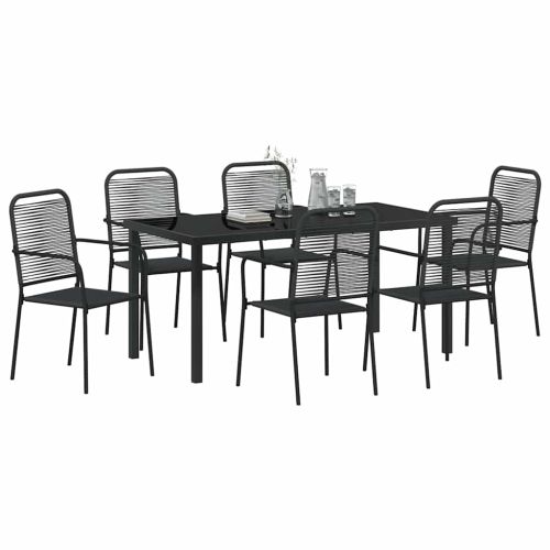 Комплект за хранене в градината 7 pcs Черно