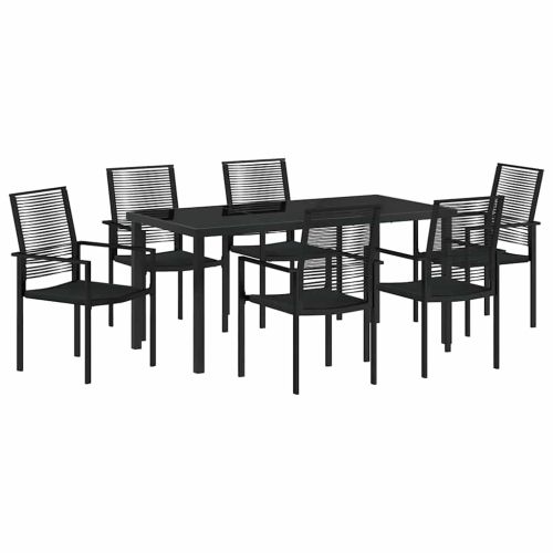 Комплект за хранене в градината 7 pcs Черно
