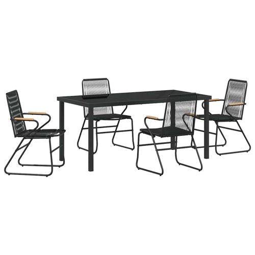 Комплект за хранене в градината 5 pcs Черно
