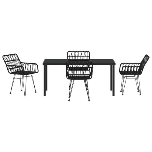 Комплект за хранене в градината 5 pcs Черно