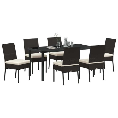 Комплект за хранене в градината 7 pcs Черно