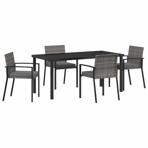Комплект за хранене в градината 5 pcs Сив