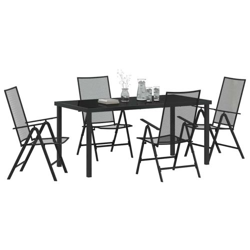 Комплект за хранене в градината 5 pcs Антрацит