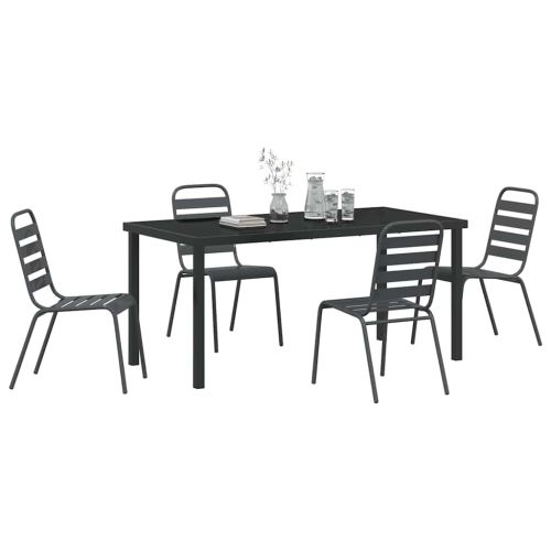 Комплект за хранене в градината 5 pcs Антрацит