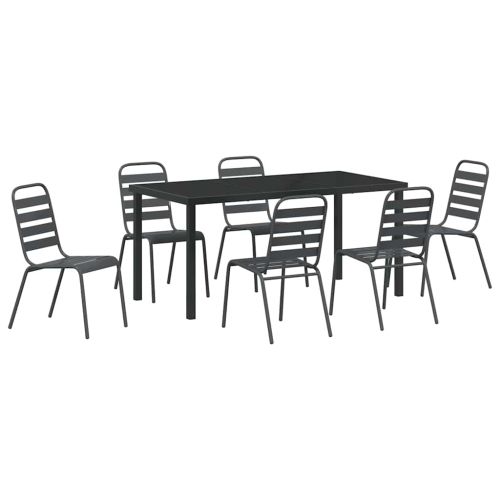 Комплект за хранене в градината 7 pcs Антрацит