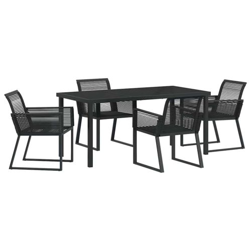 Комплект за хранене в градината 5 pcs Черно