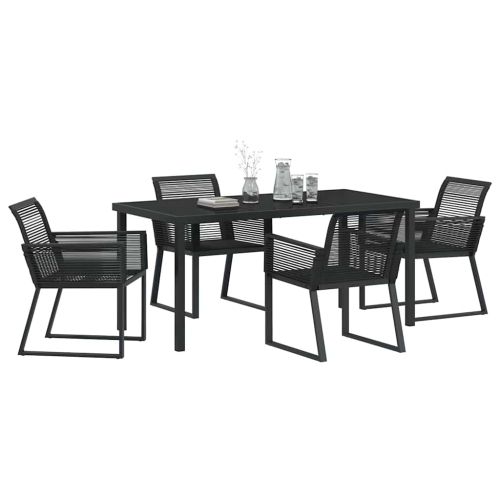 Комплект за хранене в градината 5 pcs Черно