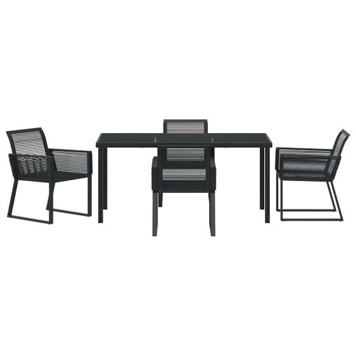 Комплект за хранене в градината 5 pcs Черно