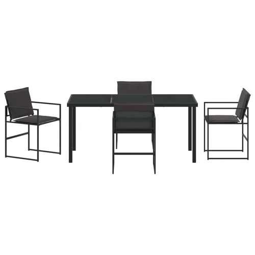 Комплект за хранене в градината 5 pcs Черно 160 x 80 x 73 см