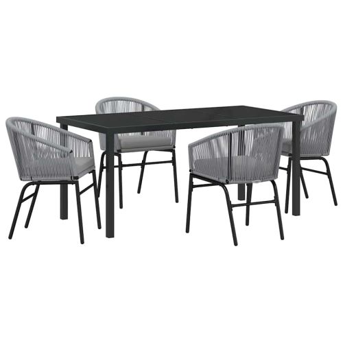 Комплект за хранене в градината 5 pcs Антрацит