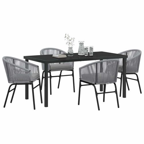 Комплект за хранене в градината 5 pcs Антрацит