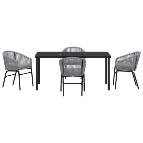 Комплект за хранене в градината 5 pcs Антрацит