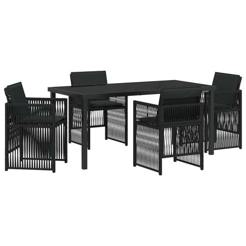 Комплект за хранене в градината 5 pcs Черно