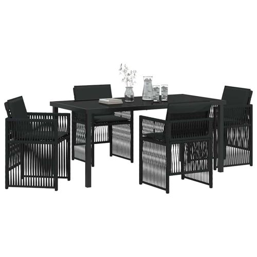 Комплект за хранене в градината 5 pcs Черно