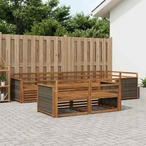 Комплект дивани за открито 7 pcs Натурално