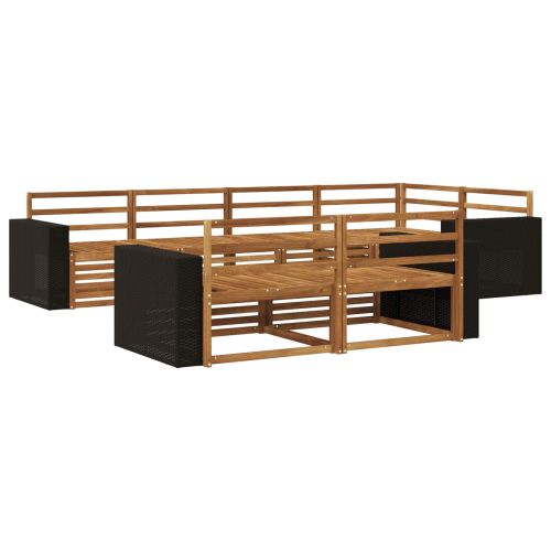 Комплект дивани за открито 7 pcs Натурално