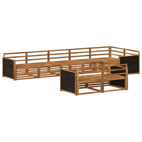 Комплект дивани за открито 8 pcs Натурално