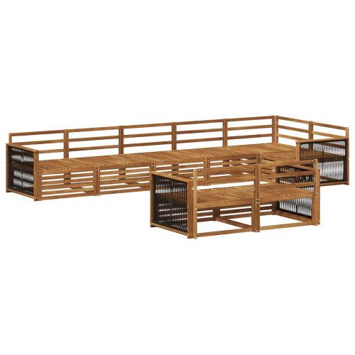 Комплект дивани за открито 8 pcs Натурално