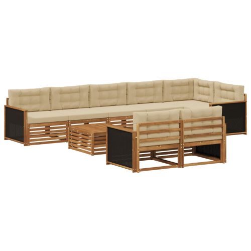 Комплект дивани за открито с възглавница 9 pcs