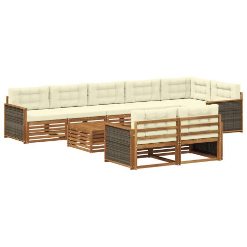 Комплект дивани за открито с възглавница 9 pcs