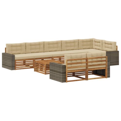 Комплект дивани за открито с възглавница 9 pcs