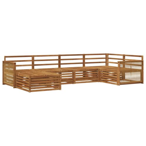 Комплект дивани за открито 6 pcs Натурално