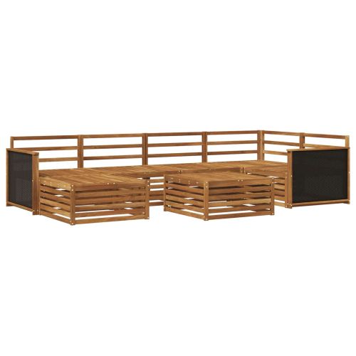 Комплект дивани за открито 7 pcs Натурално