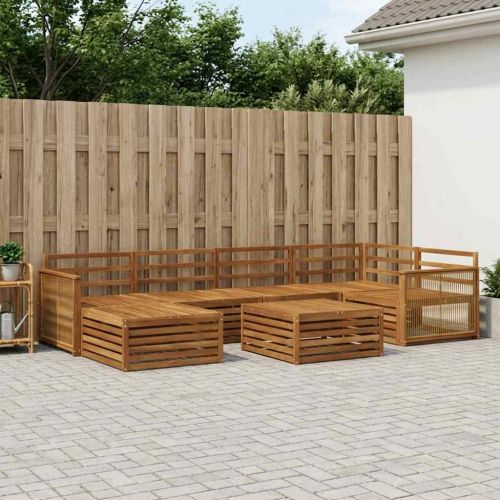 Комплект дивани за открито 7 pcs Натурално