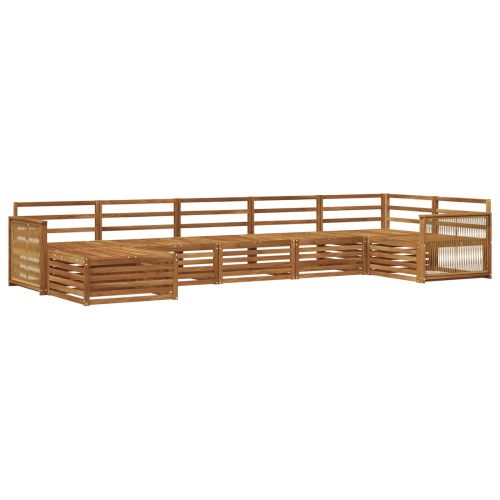 Комплект дивани за открито 7 pcs Натурално