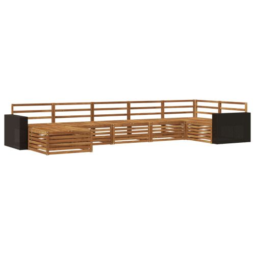 Комплект дивани за открито 7 pcs Натурално
