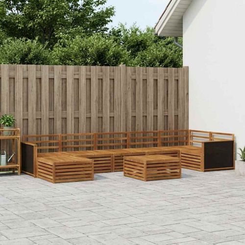 Комплект дивани за открито 8 pcs Натурално