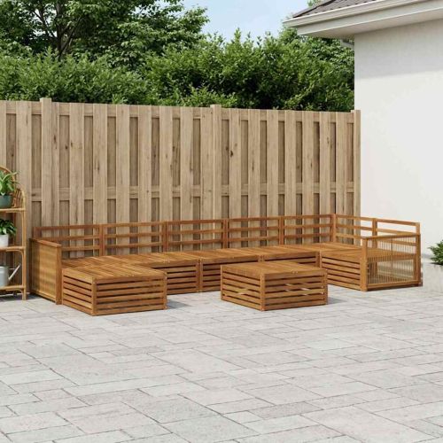 Комплект дивани за открито 8 pcs Натурално