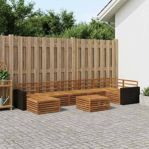 Комплект дивани за открито 8 pcs Натурално