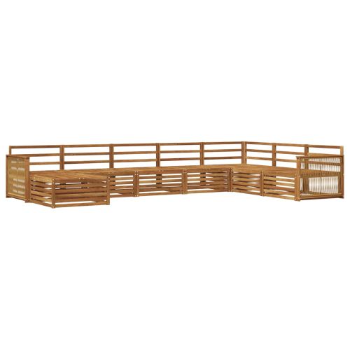 Комплект дивани за открито 8 pcs Натурално